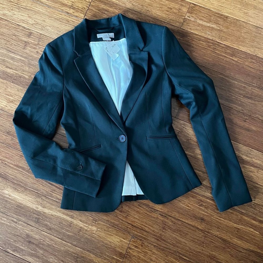 H&M forest green blazer NWT 0/32